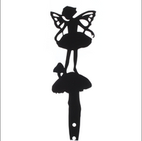 1 Enchanted Fairy Shadow Pick, 7.75 inch Mushroom with Silouette