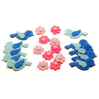 Felties Bird and Flower Felt Stickers 20pc