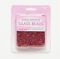 Pink and Red colors- Rounds, Bugles and Hex Seed Bead