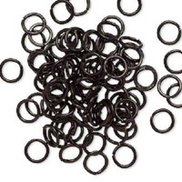 6mm Black Jumprings, Maille Chain or Jump Rings  100