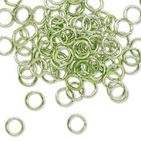 6mm Green Jumprings, Maille Chain or Jump Rings  100