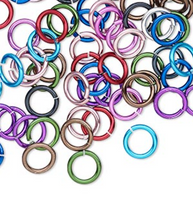 8mm Mixed or Multi-Color Jumprings, Maille Chain or Jump Rings  100
