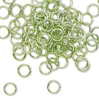 8mm Green Jumprings, Maille Chain or Jump Rings  100