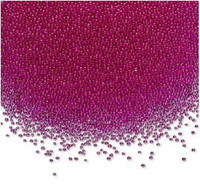 1 Tube of Micro 1mm Glass Undrilled Beads Hot Translucent Pink, Nail Art