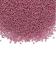 1 Tube of Micro 1mm Glass Undrilled Beads Opaque Pink, Nail Art