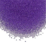 1 Tube of Micro 1mm Glass Undrilled Beads Translucent Purple, Nail Art