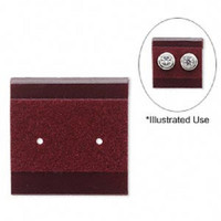 100 Burgundy or Dark Red Plastic Earring display 1"x1" cards w/velvet flocked front