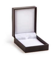 1 Black Leatherette Gift Box, Necklace or Pendant, 3 3/8 x 2 3/4 inch   