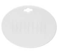 10 Frosted Clear Barrette / brooch Display card, plastic 3-1/2 x 2-5/8 inch oval