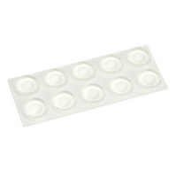 10 Bumpers - Clear Adhesive Back - 12 x 4mm