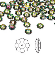 5 Crystal Vitrail Swarovski Marguerite or Flower Crystal Glass Beads, 6x2mm