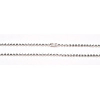 1 Silver plated brass 1.5mm Ball Chain Necklace, 18 inch w/ball chain connector