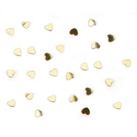 1 GOLD Metallic Heart Shaped Confetti- 6mm, 14 gram or 1/2 oz. Bag