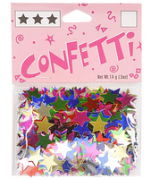 1 RAINBOW COLOR MIX Metallic Star Shaped Confetti- 11mm, 14 gram or 1/2 oz. Bag