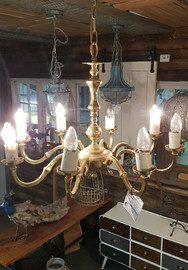 Old brass chandeliers