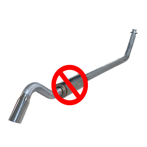Diamond Eye 4 Stainless Steel Turbo Back Turn Down Single Exhaust System With Tip Dodge Cummins Diesel 94 02 5 9l