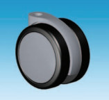 75mm soft twin wheel freewheeling castor with choice of ste in aluminium colour