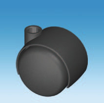 50mm Hard Wheel Castor with 16mm Tower and Choice of Stem Option