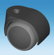 50mm Flat Top Castor with Soft Wheels and Choice of Stem