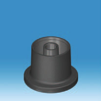 Plastic Glide with a 50mm Base and 36mm high with a 36mm wide tower and a choice of stem