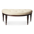 BENCHES - DEVONSHIRE UPHOLSTERED BENCH - CHERRY FINISH - FREE SHIPPING*