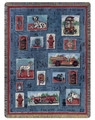  FIREFIGHTER TAPESTRY THROW BLANKET - 50" X 60" - FIRE DEPARTMENT THROW