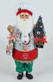 BAKING SANTA FIGURINE WITH GINGERBREAD COOKIES AND CHRISTMAS TREE
