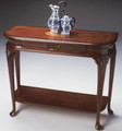 HARTWELL HOUSE INLAID DEMILUNE CONSOLE TABLE - CHERRY FINISH - AS IS - CLEARANCE - FINAL SALE