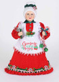 MRS CLAUS FIGURINE WITH CANDY CANES AND PEPPERMINTS