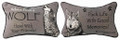 "ADVICE FROM A WOLF" REVERSIBLE THROW PILLOW - 12.5" X 8.5" - LODGE DECOR