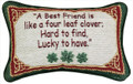 A BEST FRIEND IS LIKE A FOUR LEAF CLOVER PILLOW