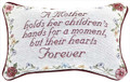 "A MOTHER HOLDS HER CHILDRENS HAND" PILLOW