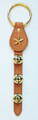 SLEIGH BELLS - TAN LEATHER BELL STRAP WITH STARFISH CHARM & BRASS PLATED BELLS
