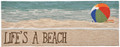 "LIFE'S A BEACH" INDOOR OUTDOOR RUG - 24" x 60" RUNNER - BEACH DECOR