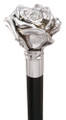 AMERICAN BEAUTY ROSE 925 STERLING SILVER WALKING STICK - ROSE BLOSSOM CANE