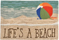 "LIFE'S A BEACH" INDOOR OUTDOOR RUG - 24" x 36" - BEACH DECOR