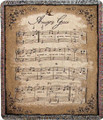 AMAZING GRACE TAPESTRY THROW - 50" X 60" THROW BLANKET - MUSICAL SCORE