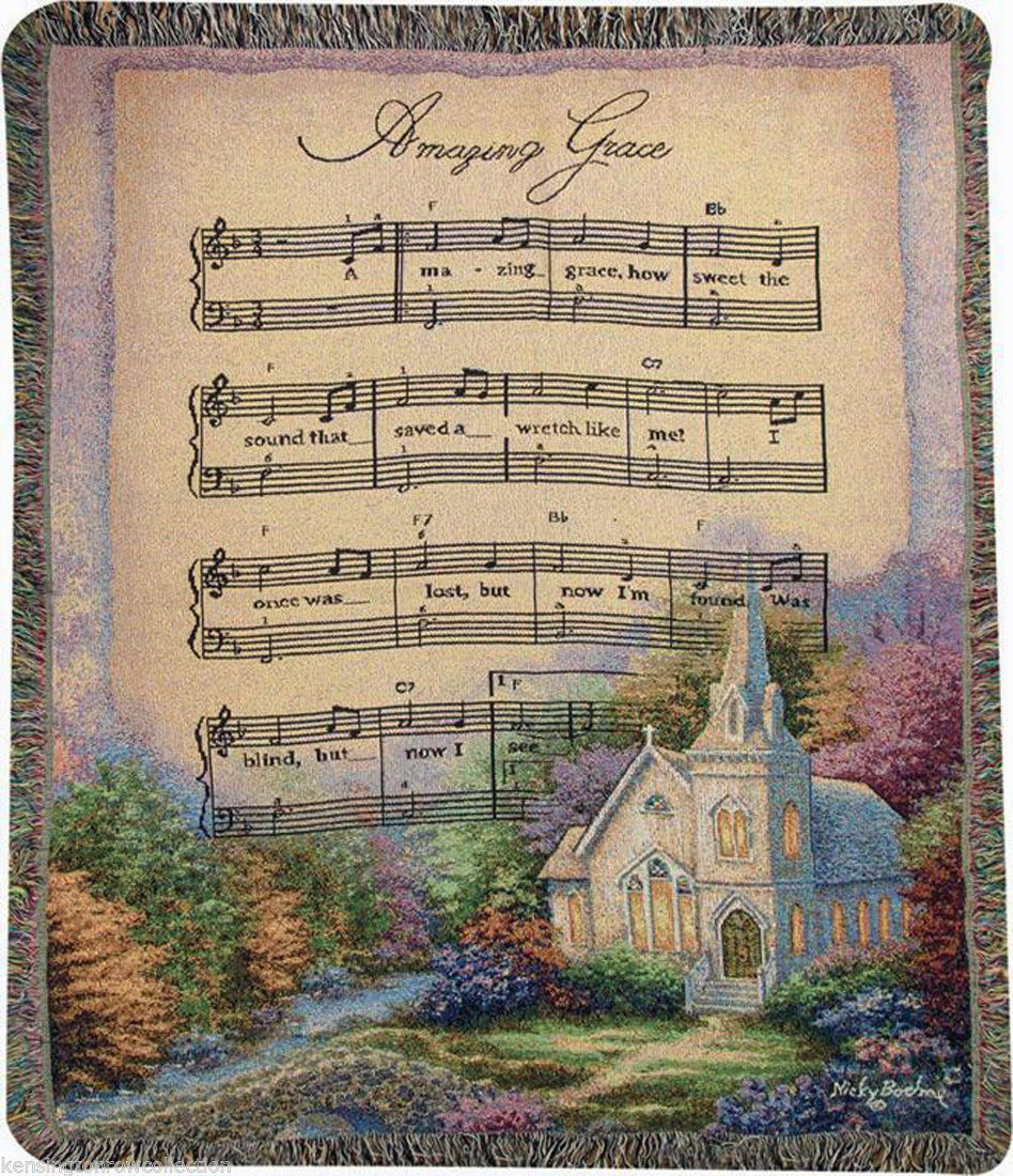 Great Is Thy Faithfulness Woven Art Tapestry Lap Throw 6282-LS Made in USA 