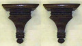 "WYCOMBE" DECORATIVE WOODEN WALL BRACKET PAIR - WOODEN WALL SHELVES