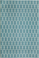 MARRAKESH INDOOR OUTDOOR RUG - BLUE - 5'3" X 7'6" - GEOMETRIC DESIGN