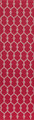 MARRAKESH INDOOR OUTDOOR RUG - RED - GEOMETRIC DESIGN RUG - 2'3" x 7'6" RUNNER