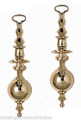 PAIR OF "LEXINGTON" SOLID BRASS CANDLE WALL SCONCES 