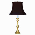 BRIARCLIFF CANDLESTICK LAMP - POLISHED BRASS FINISH - BLACK SHADE - 27.5"H