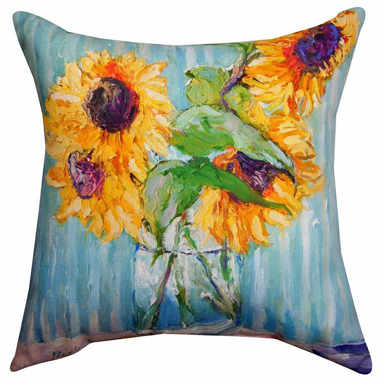 Sunflower Bouquet Indoor Outdoor Pillow | Kensington Row | Pillows