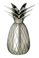 CANDLE HOLDERS - SOLID BRASS PINEAPPLE CANDLE HOLDER - PEWTER FINISH - 5"H
