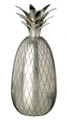 SOLID BRASS PINEAPPLE CANDLE HOLDER - PEWTER FINISH - 8.5"H