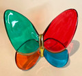 FIGURINES - HAND PAINTED ITALIAN ART GLASS BUTTERFLY - TABLETOP DECORATION