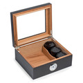 "PUEBLO" CEDAR LINED HUMIDOR WITH 3 MARBLE TOBACCO & WEED CANNABIS CONTAINERS