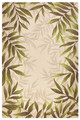 "ISLAND STYLE" INDOOR OUTDOOR TROPICAL FOLIAGE BORDER RUG - 5' X 7'6" - FREE SHIPPING*