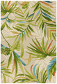 "TROPICAL ISLE" INDOOR OUTDOOR RUG - SAND BACKGROUND - 7'6" x 9'6" - FREE SHIPPING*